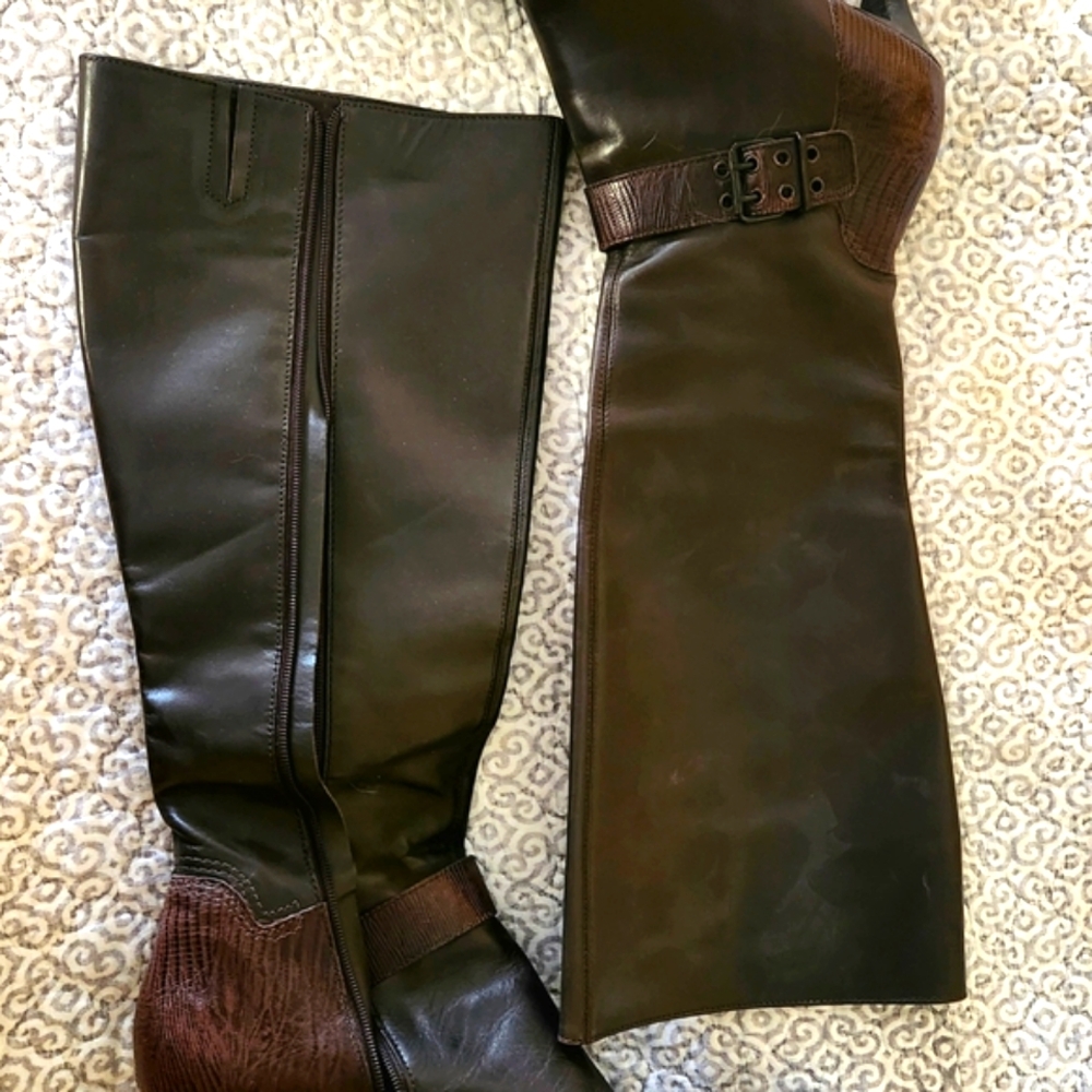 Franco Sarto Brown Knee-High Boots